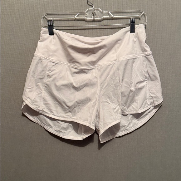 lululemon Women's Speed Up High-Rise Lined Short Size 8 White - Picture 2 of 3